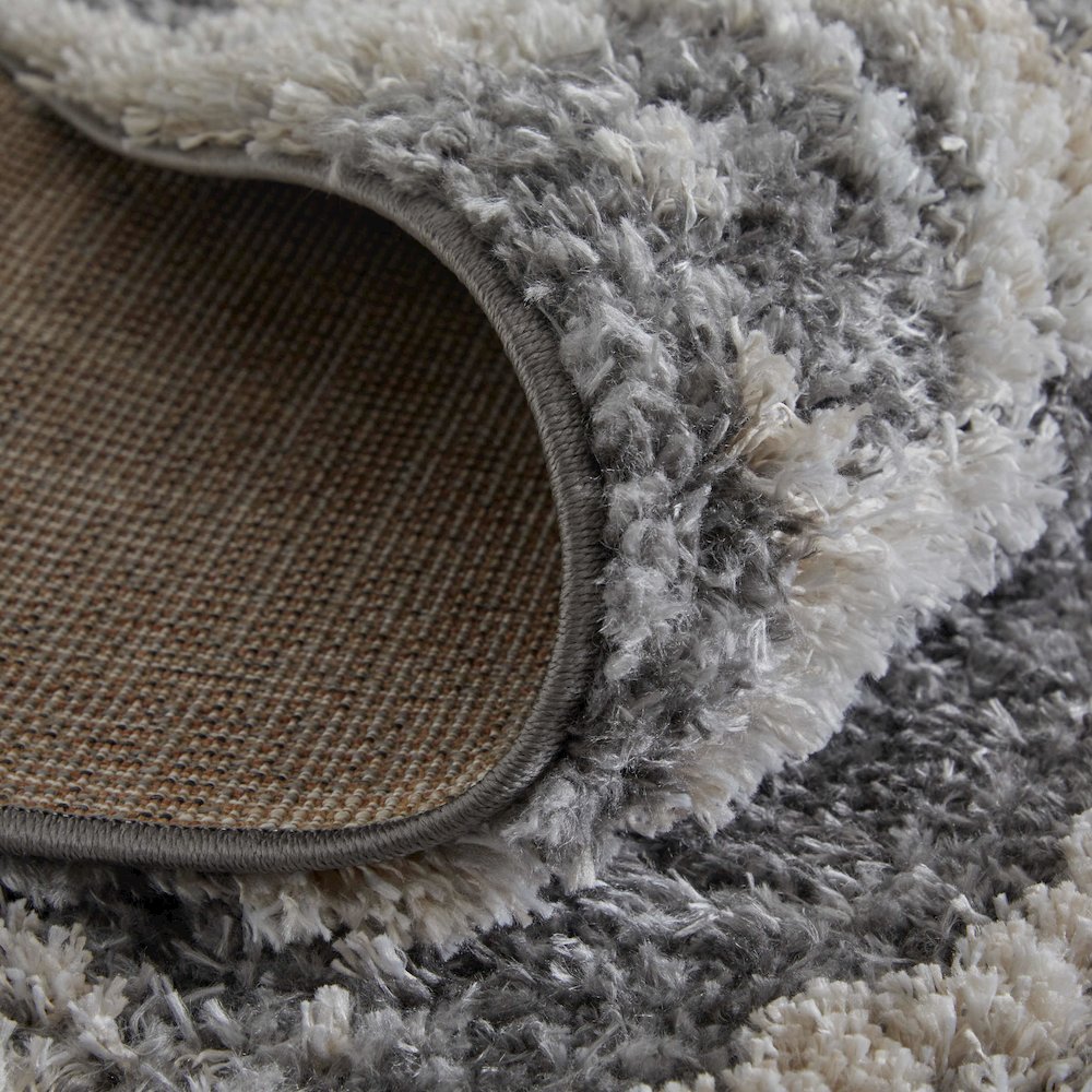 Mynka Transitional Abstract, Gray/Ivory, 5' x 8' Area Rug. Picture 7