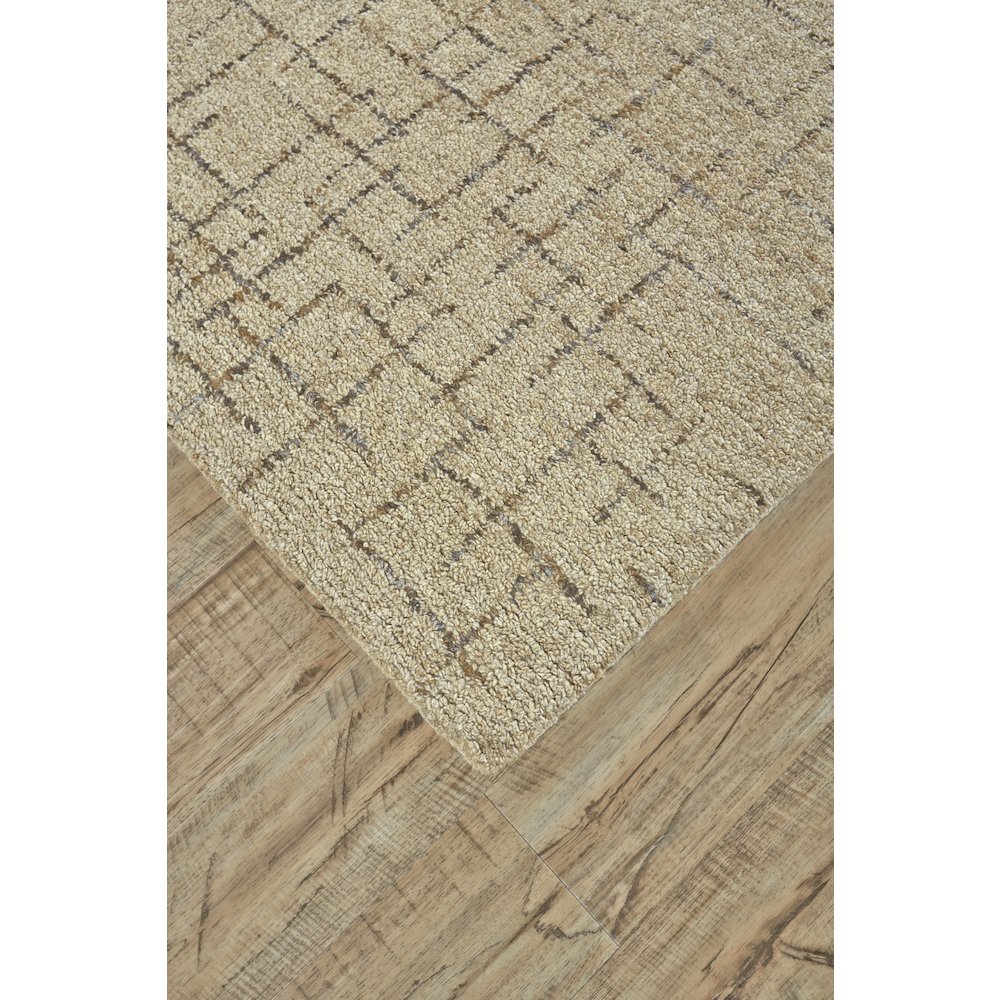Morisco Transitional Geometric, Tan/Gray/Black, 5' x 8' Area Rug. Picture 3