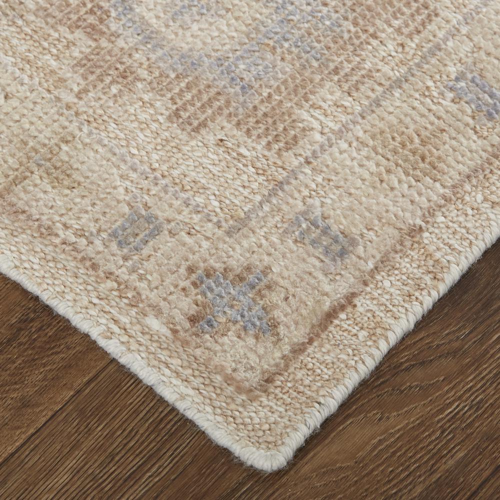 Wendover Eco Friendly PET Oushak, Ivory Tan/Stone Blue, 3ft-6in x 5ft-6in, WND6862FTAN000C50. Picture 3