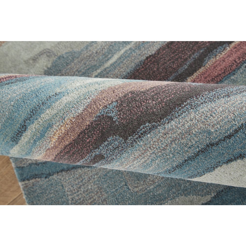 Amira Contemporary Watercolor Rug, Crystal Teal/Red/Tan, 8ft x 10ft Area Rug, AMI8634FTELMLTF00. Picture 5