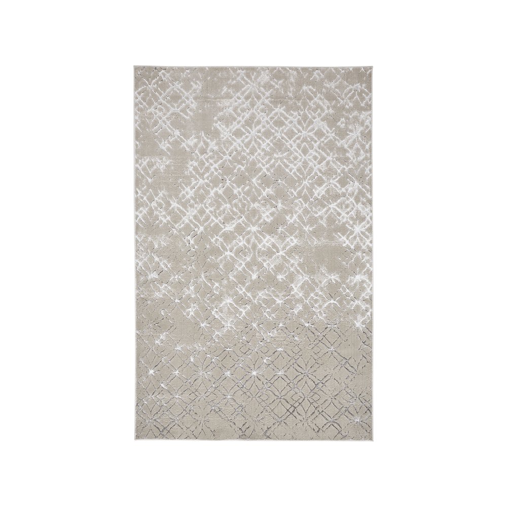 Micah Modern Distressed, Silver/Gray/White, 3'-11" x 6' Accent Rug. Picture 1