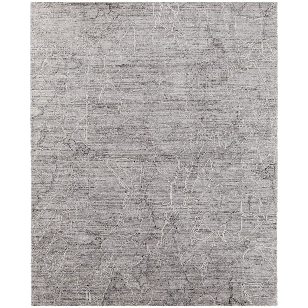 Whitton Modern Abstract, Gray/Tan/Ivory, 8' x 10' Area Rug. Picture 1