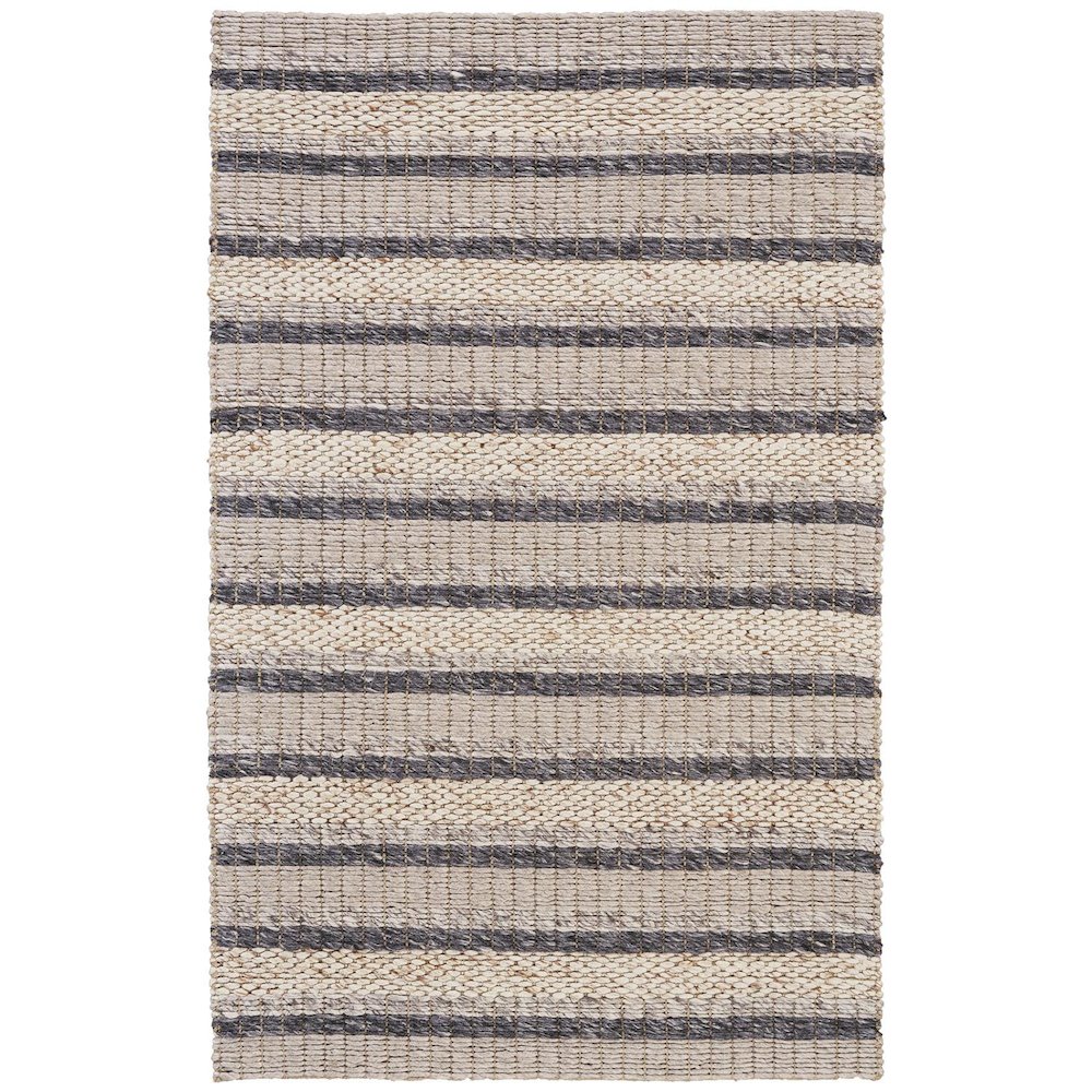 Berkeley Modern Eco-Friendly Bouclé Rug, Natural/Dark Gray, 3ft-6in x 5ft-6in, 6790738FNATMLTC50. Picture 1