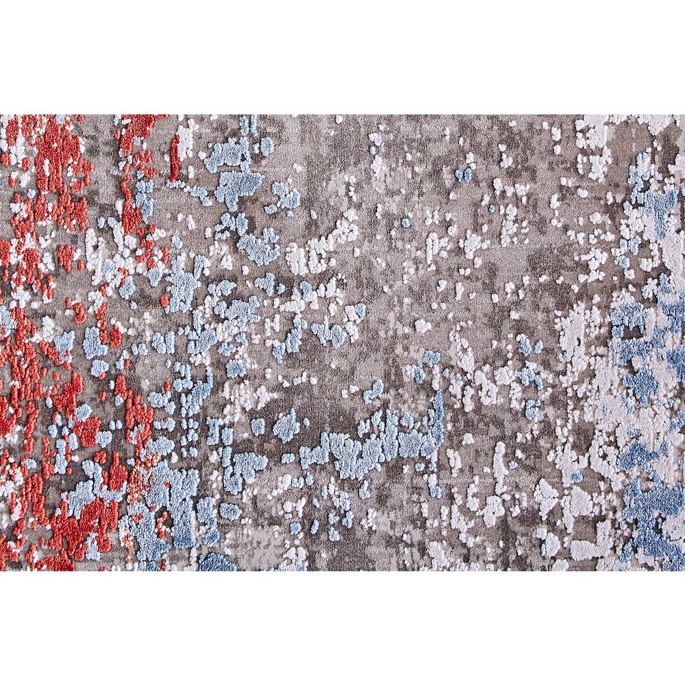 Cadiz Modern Abstract, Gray/Red/Blue, 12' x 18' Area Rug. Picture 5