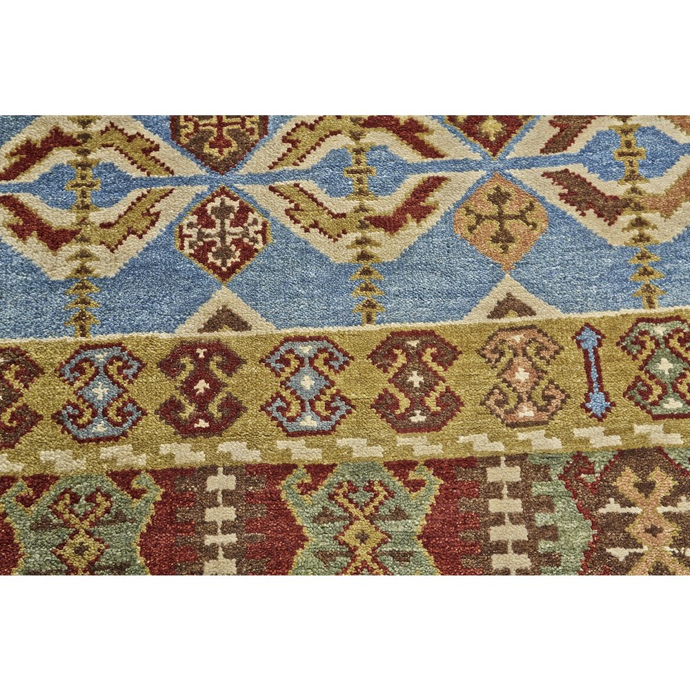 Ashi Transitional Southwestern, Brown/Tan/Blue, 2' x 3' Accent Rug. Picture 3