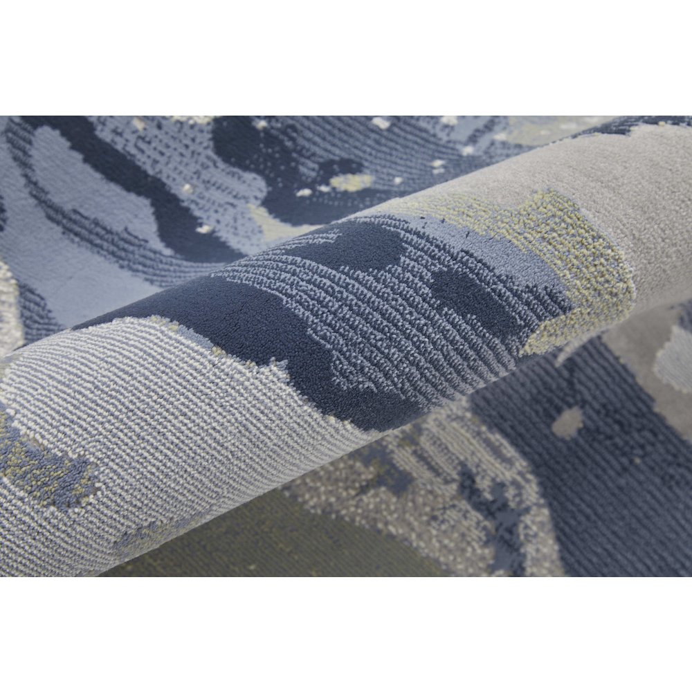 Clio Modern Abstract, Blue/Gray/Ivory, 2' x 3' Accent Rug. Picture 5