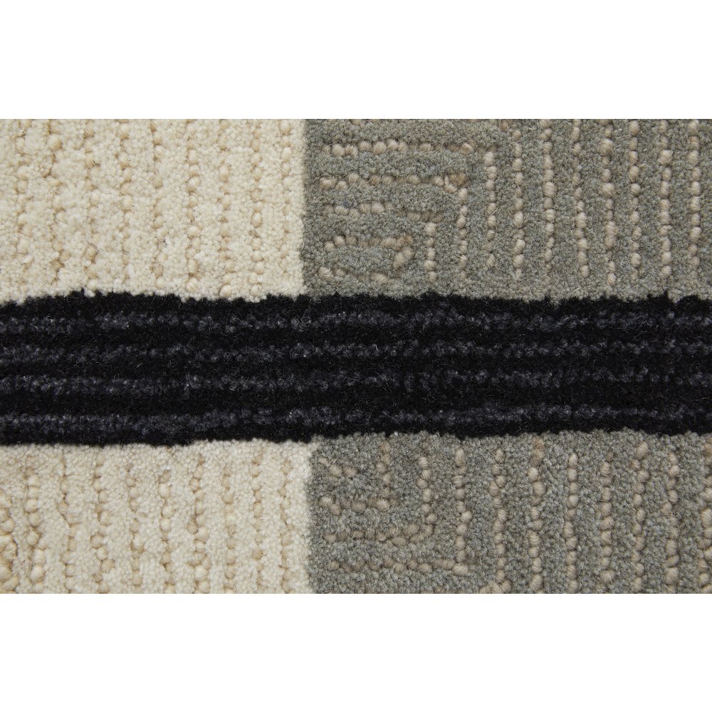 Maguire Transitional Abstract, Taupe/Black, 12' x 15' Area Rug. Picture 6