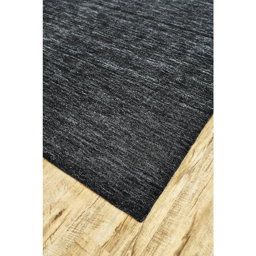 Luna Hand Woven Marled Wool Rug, Black/Dark Gray, 2ft - 6in x 8ft, Runner, 5798049FBLK000I6A. Picture 4