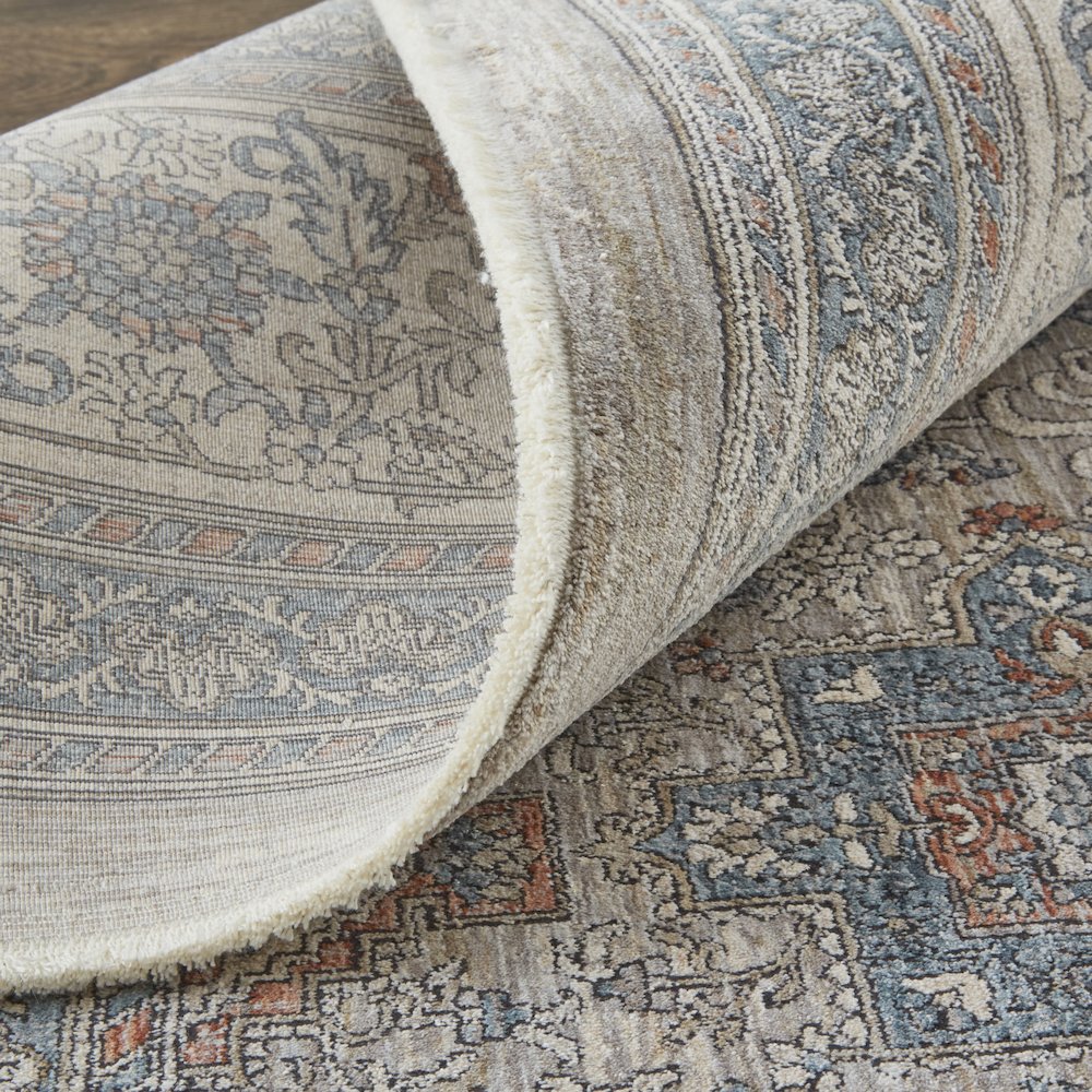 Marquette Rustic Persian Farmhouse Rug, Warm Gray/Blue, 12ft x 15ft Area Rug, MRQ3761FGRYMLTJ00. Picture 7