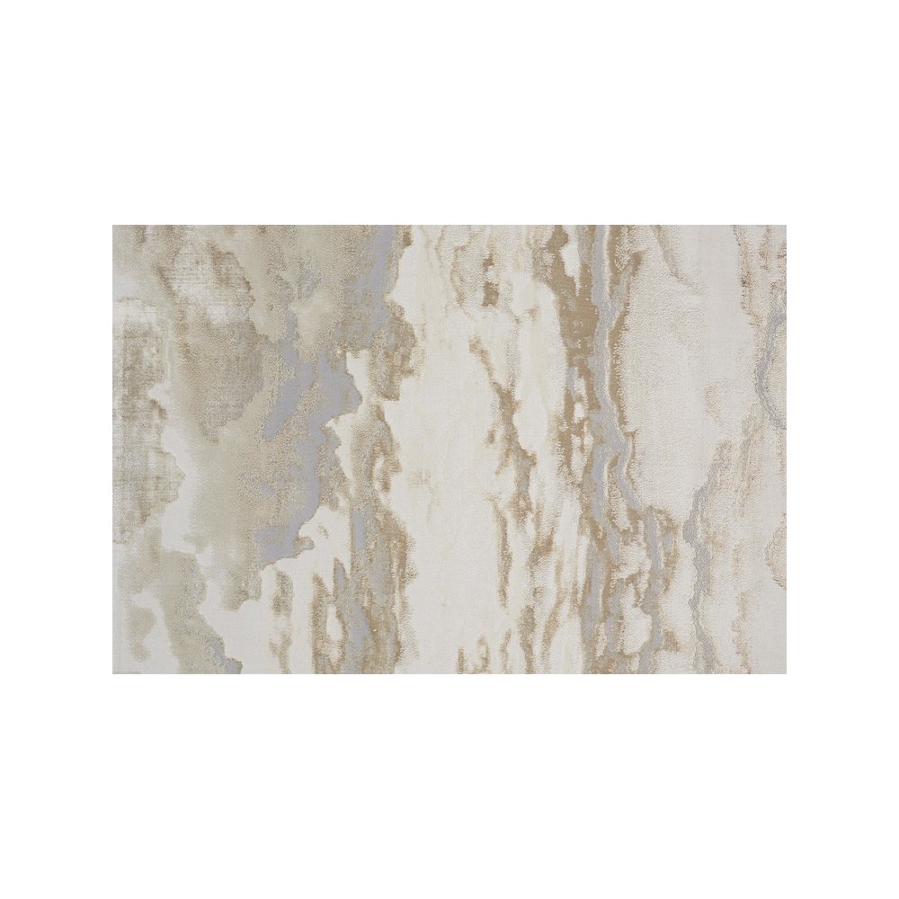 Aura Modern Abstract, Ivory/Tan/Gray, 12' x 15' Area Rug. Picture 5