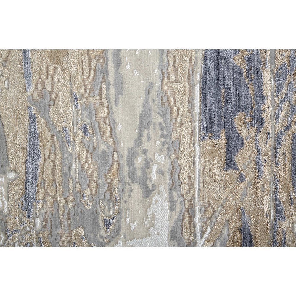 Laina Transitional Abstract, Tan/Orange/Ivory, 3' x 8' Runner. Picture 6