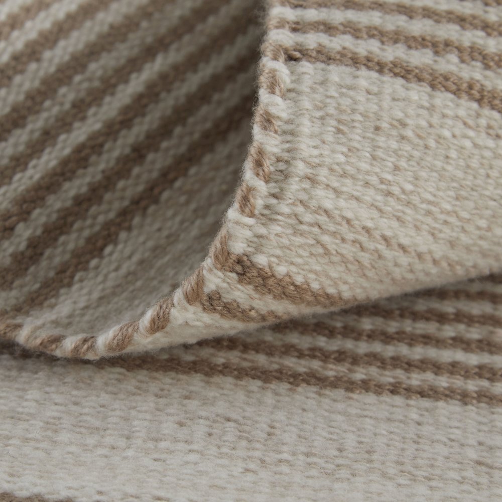 Duprine Transitional Stripes, Ivory/Taupe, 10' x 14' Area Rug. Picture 7