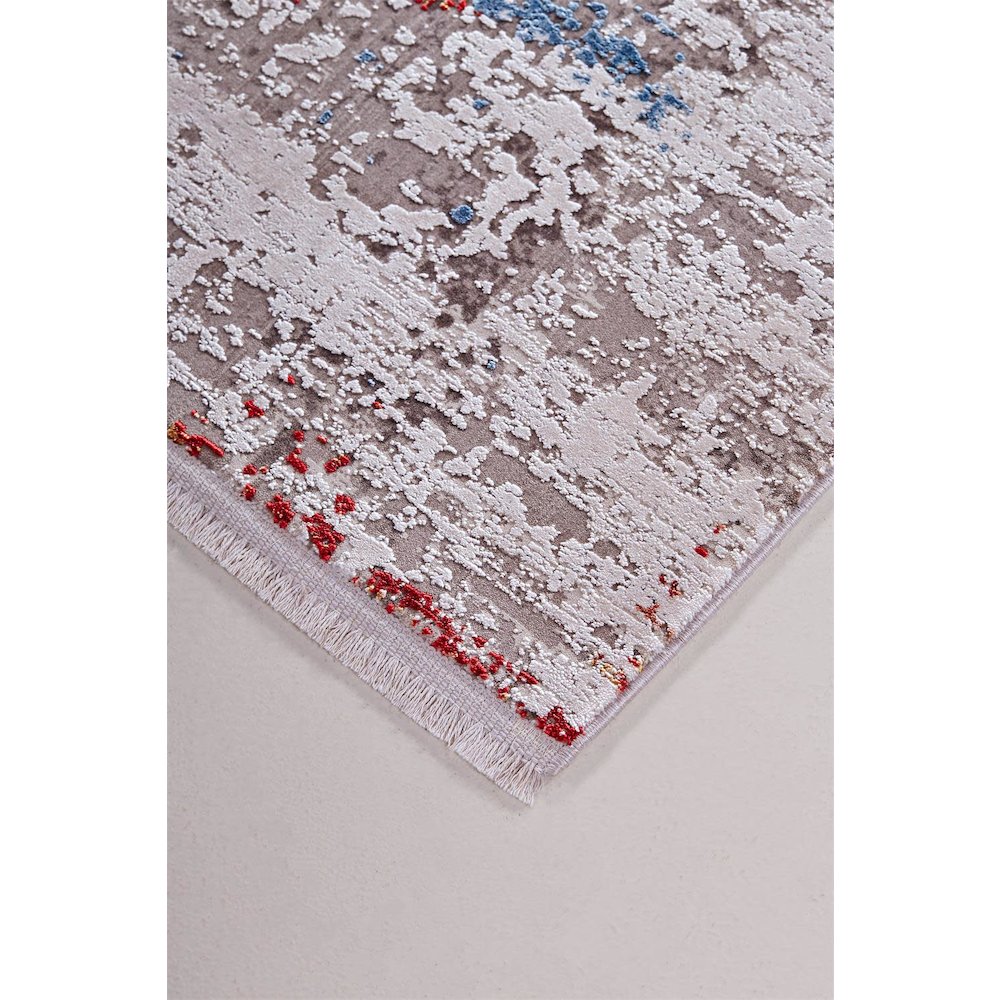 Cadiz Modern Abstract, Gray/Red/Blue, 12' x 18' Area Rug. Picture 3