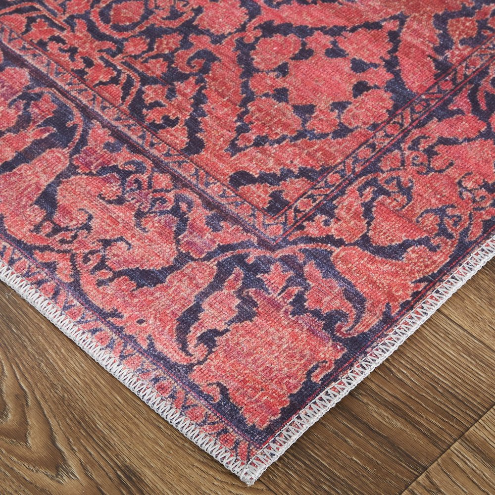 Voss Transitional Trellis & Lattice, Red/Black, 10'-6" x 14' Area Rug. Picture 3