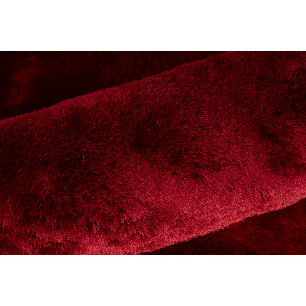 Indochine Plush Shag Rug with Metallic Sheen, Cranberry Red, 10ft x 10ft Round, 4944550FCBY000N95. Picture 5