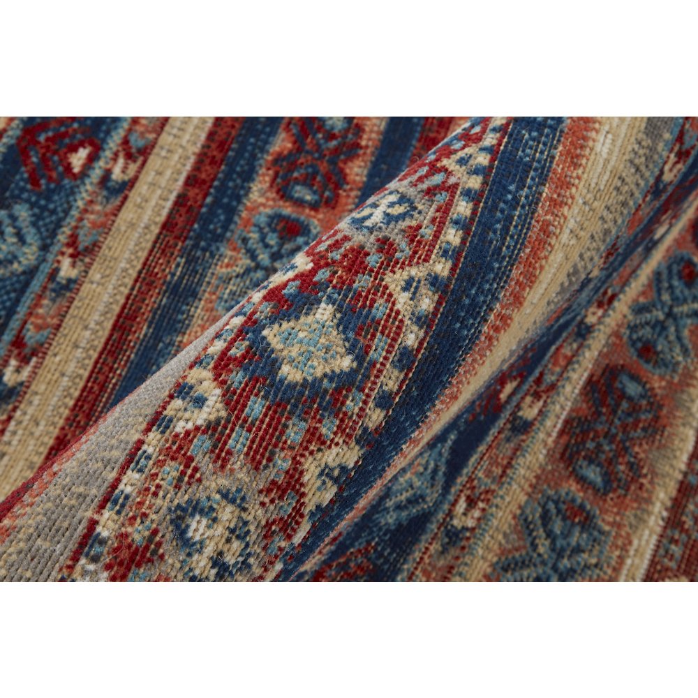 Nolan Transitional Diamond, Blue/Red/Ivory, 12'-10" x 15' Runner. Picture 5