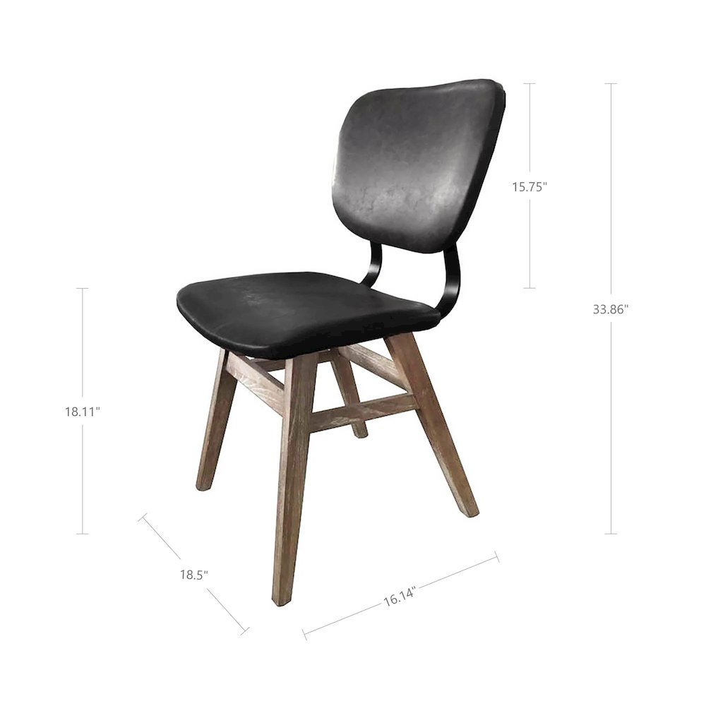 Fraser Dining Chair - Antique Black. Picture 6