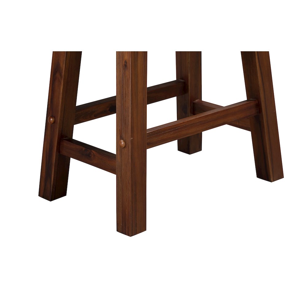 Sonoma Backless Saddle Dining Height Stools - Chestnut Wire-Brush - Set of 2. Picture 5