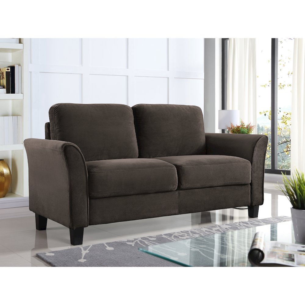Westin Loveseat Curved Arm Coffee. Picture 10