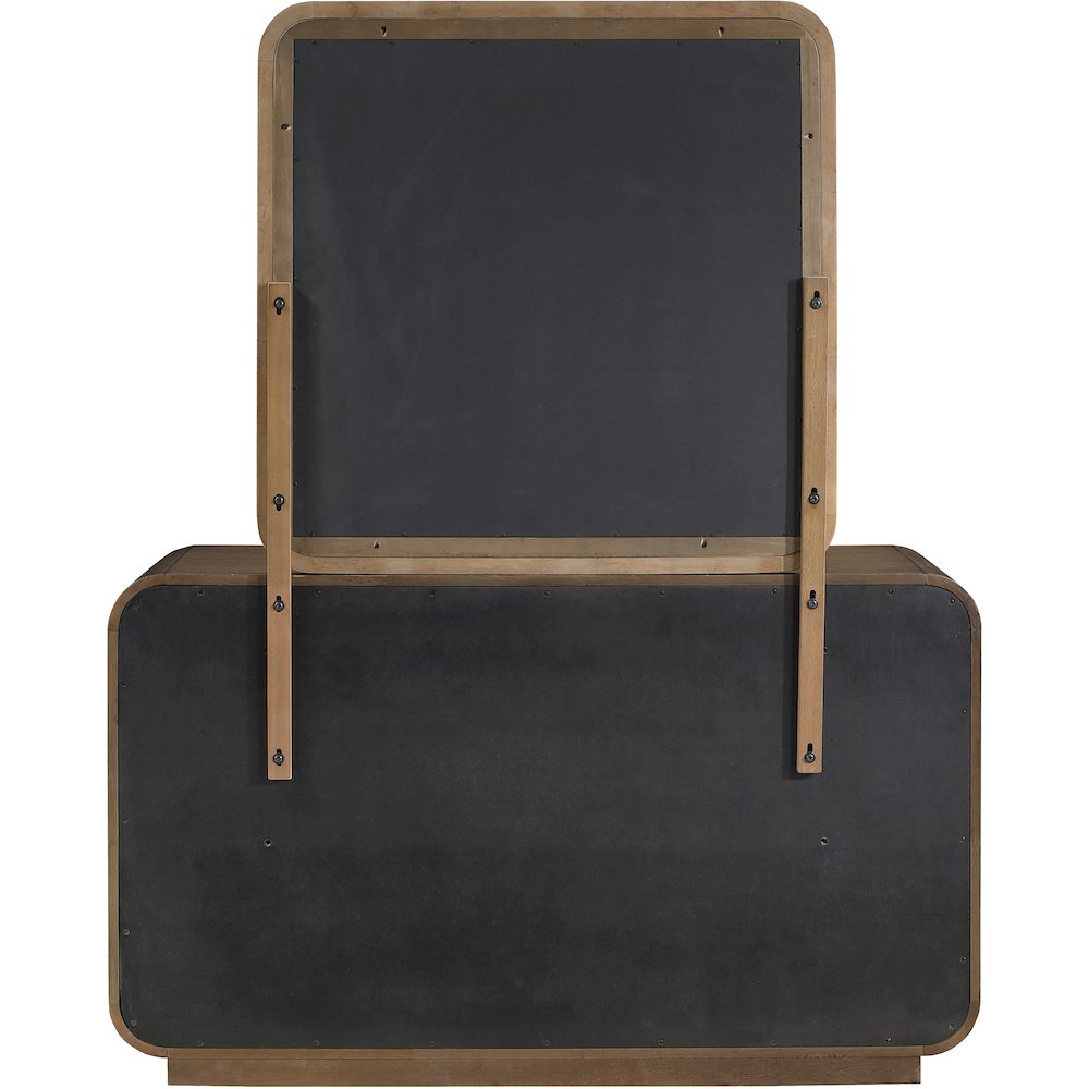 Windsor Brown Solid Wood Mirror. Picture 6