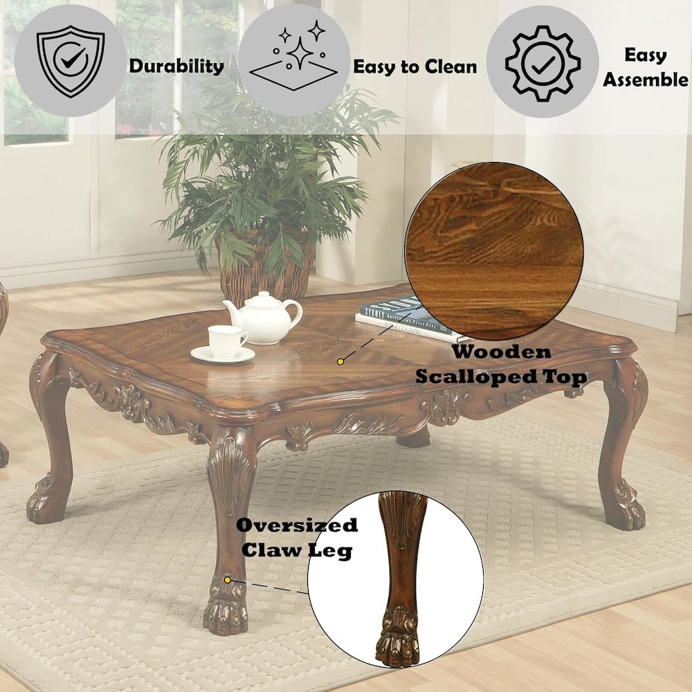 Dresden Coffee Table Cherry Oak. Picture 5