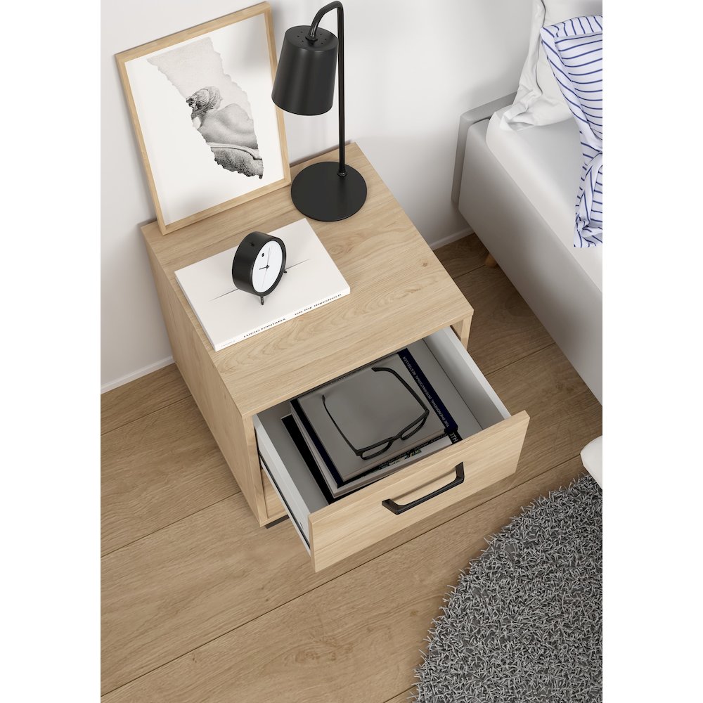 Sofia 2 Drawer Nightstand - Set of 2, Jackson Hickory. Picture 3