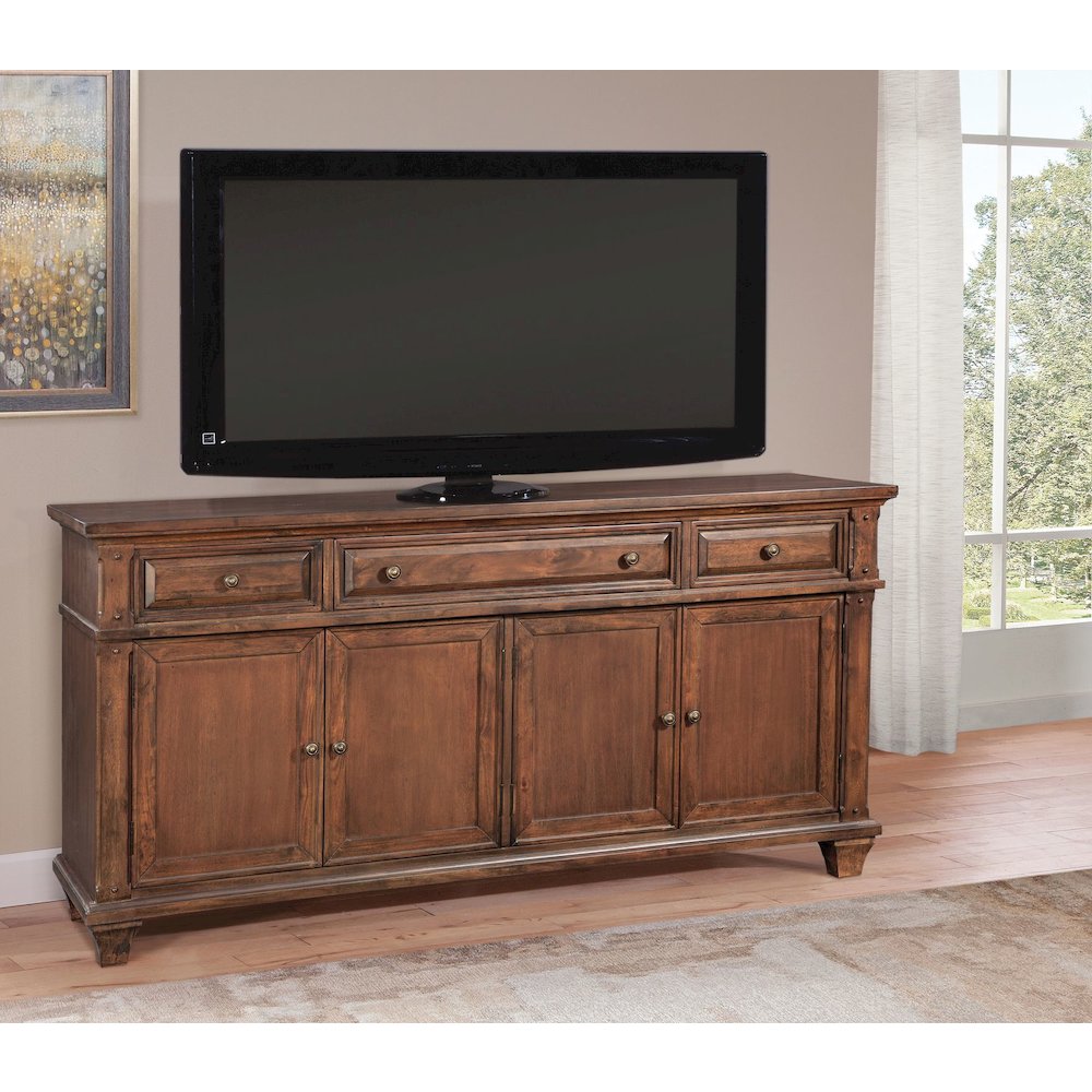 Sedona 72" Entertainment Console - Cinnamon Cherry. Picture 2