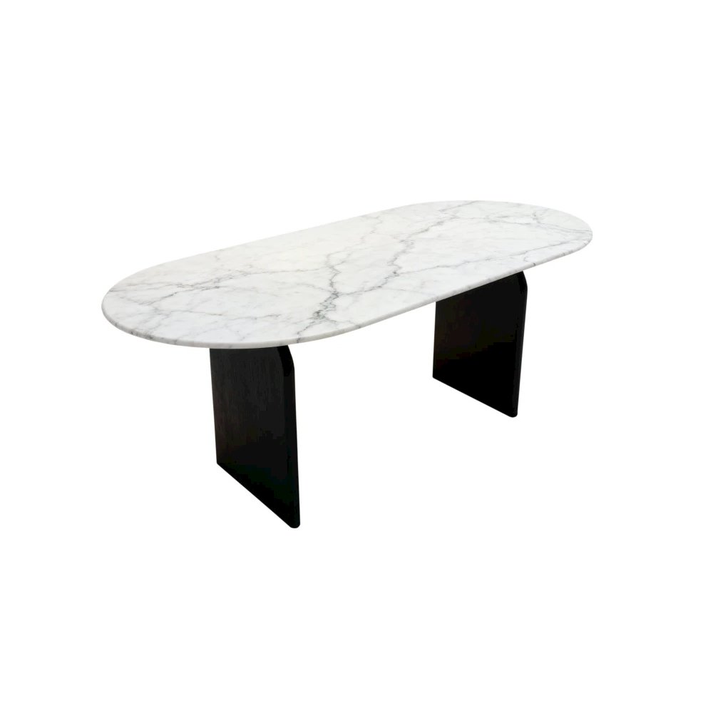 Terra Round Marble Top Desk. Picture 1