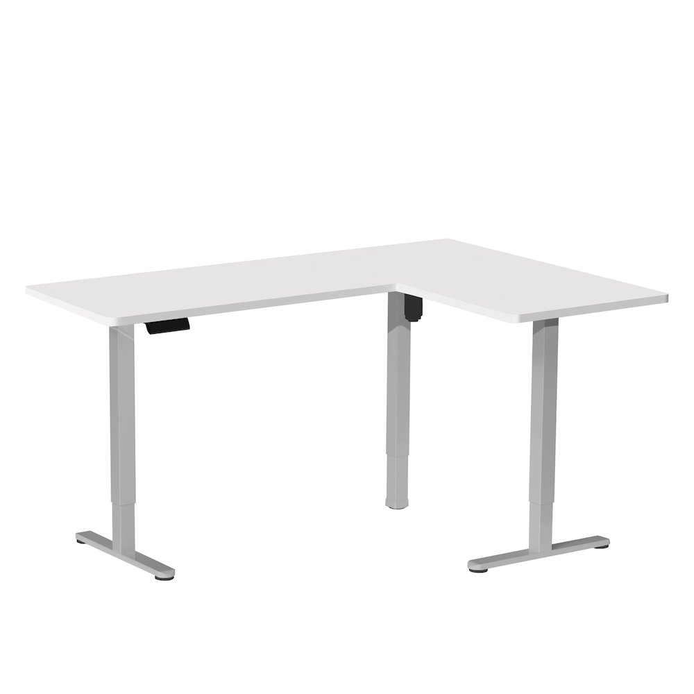 Height Adjustable 63 x 55 inch Corner Stand Up Desk. Picture 9