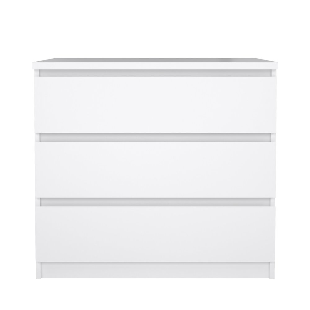 Scottsdale 3 Drawer Chest, White High Gloss. Picture 3