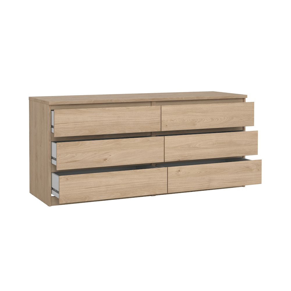 Scottsdale 6 Drawer Double Dresser, Jackson Hickory. Picture 4