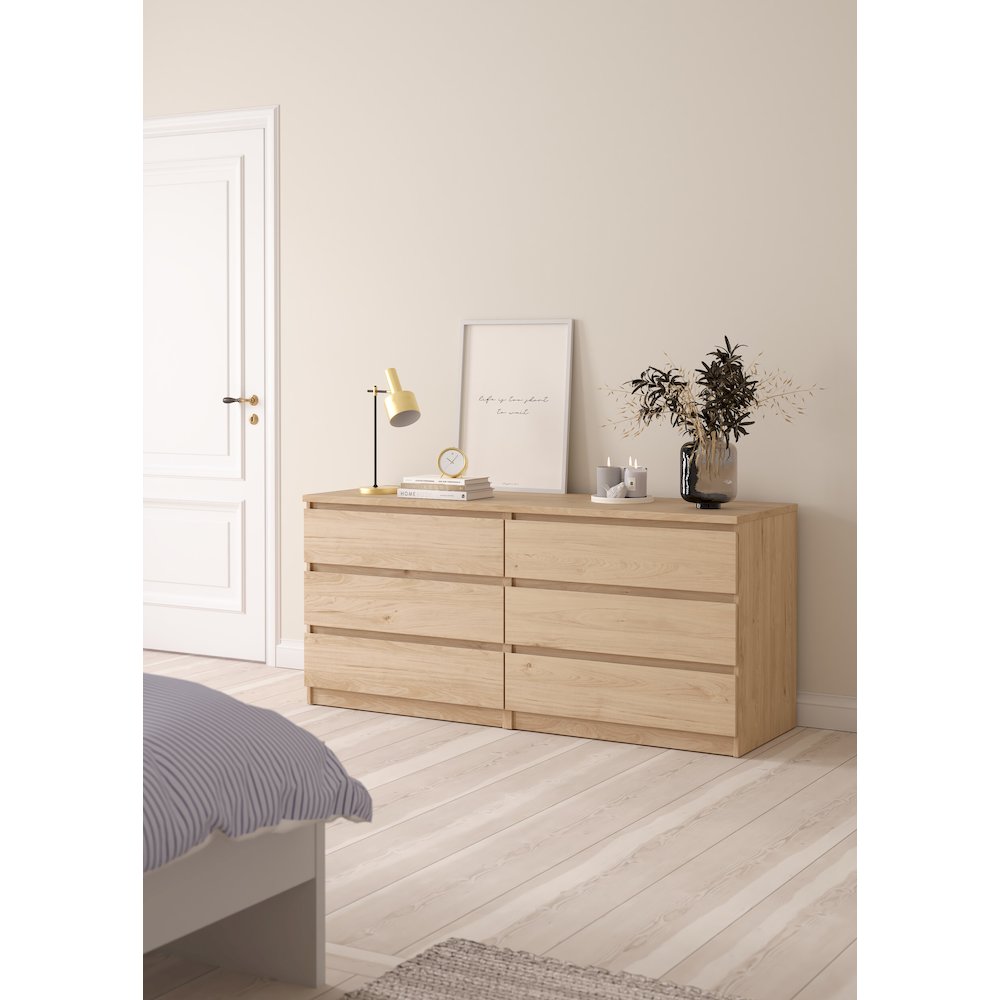 Scottsdale 6 Drawer Double Dresser, Jackson Hickory. Picture 8