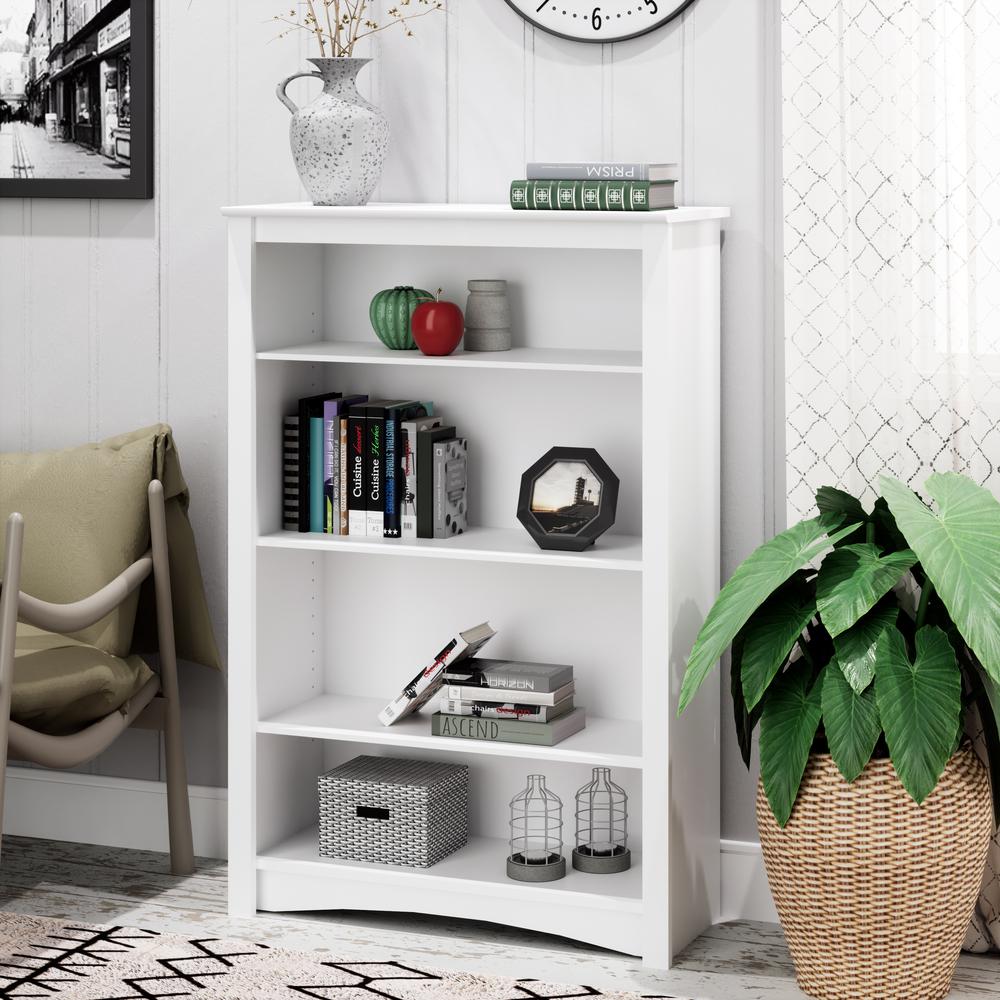 4-shelf Bookcase, White. Picture 7