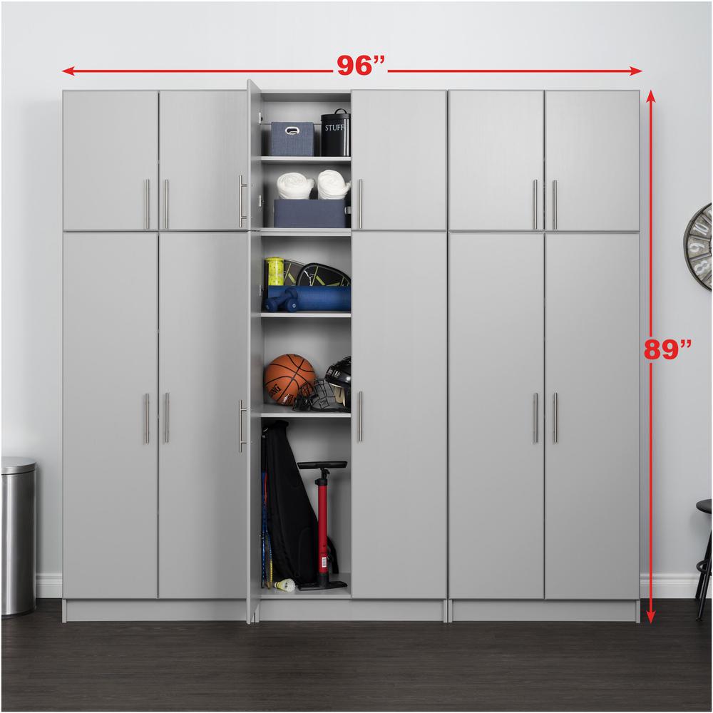 Elite 96" Storage Cabinet Set D - 6 pc - Light Gray. Picture 4