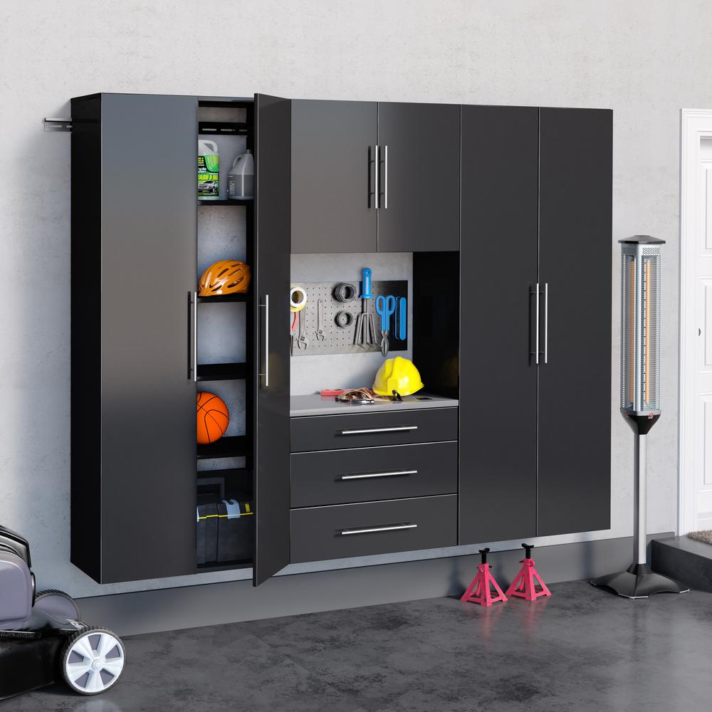 Black HangUps 90" Storage Cabinet Set G - 4pc. Picture 4