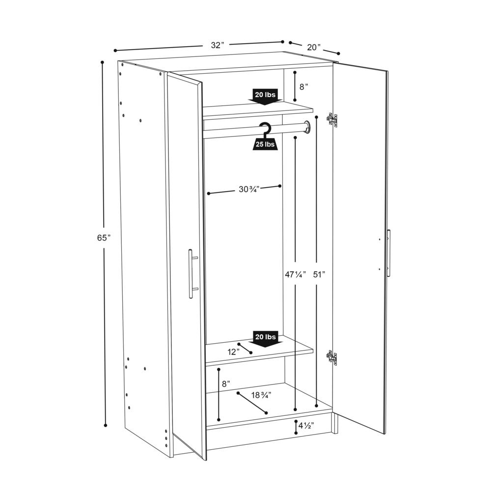 Elite 54 inch Wall Cabinet, Gray. Picture 6