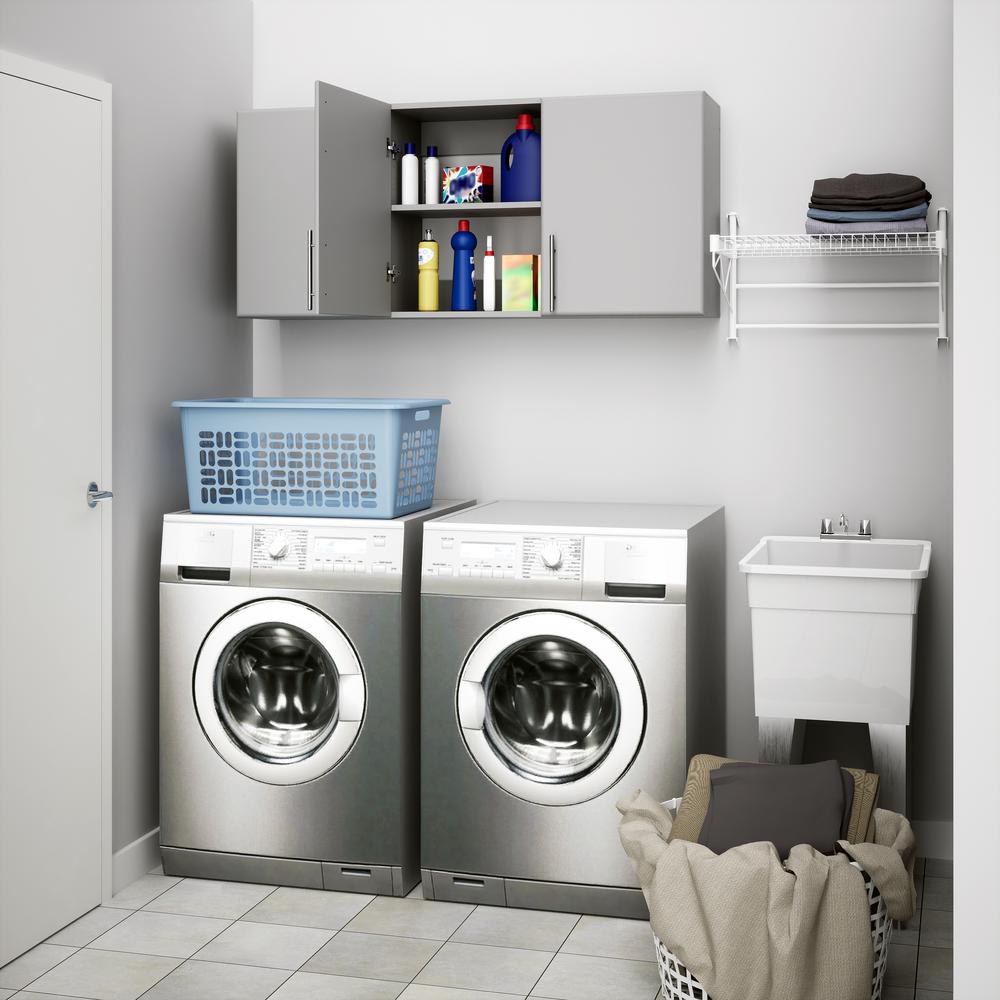 Elite 54 inch Wall Cabinet, Gray. Picture 9