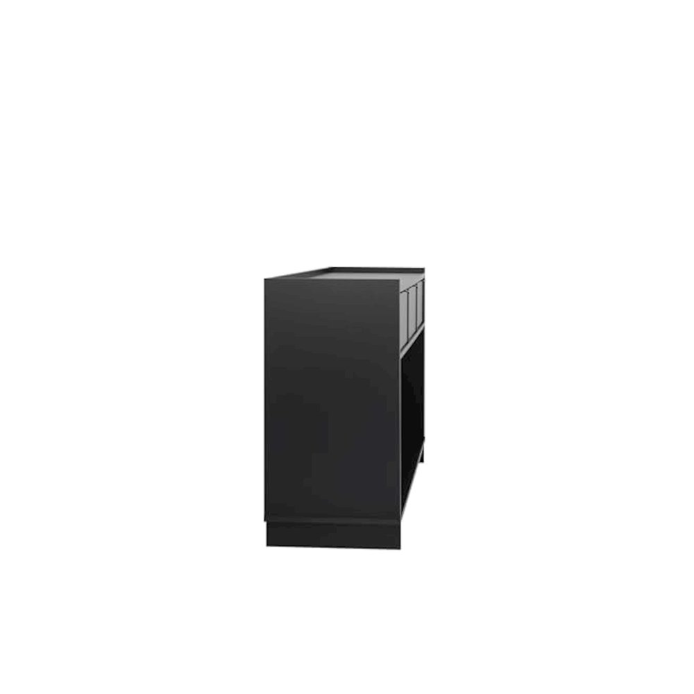 Simply Modern Entryway Console Table Black Engineered Wood with 3 Drawers. Picture 14