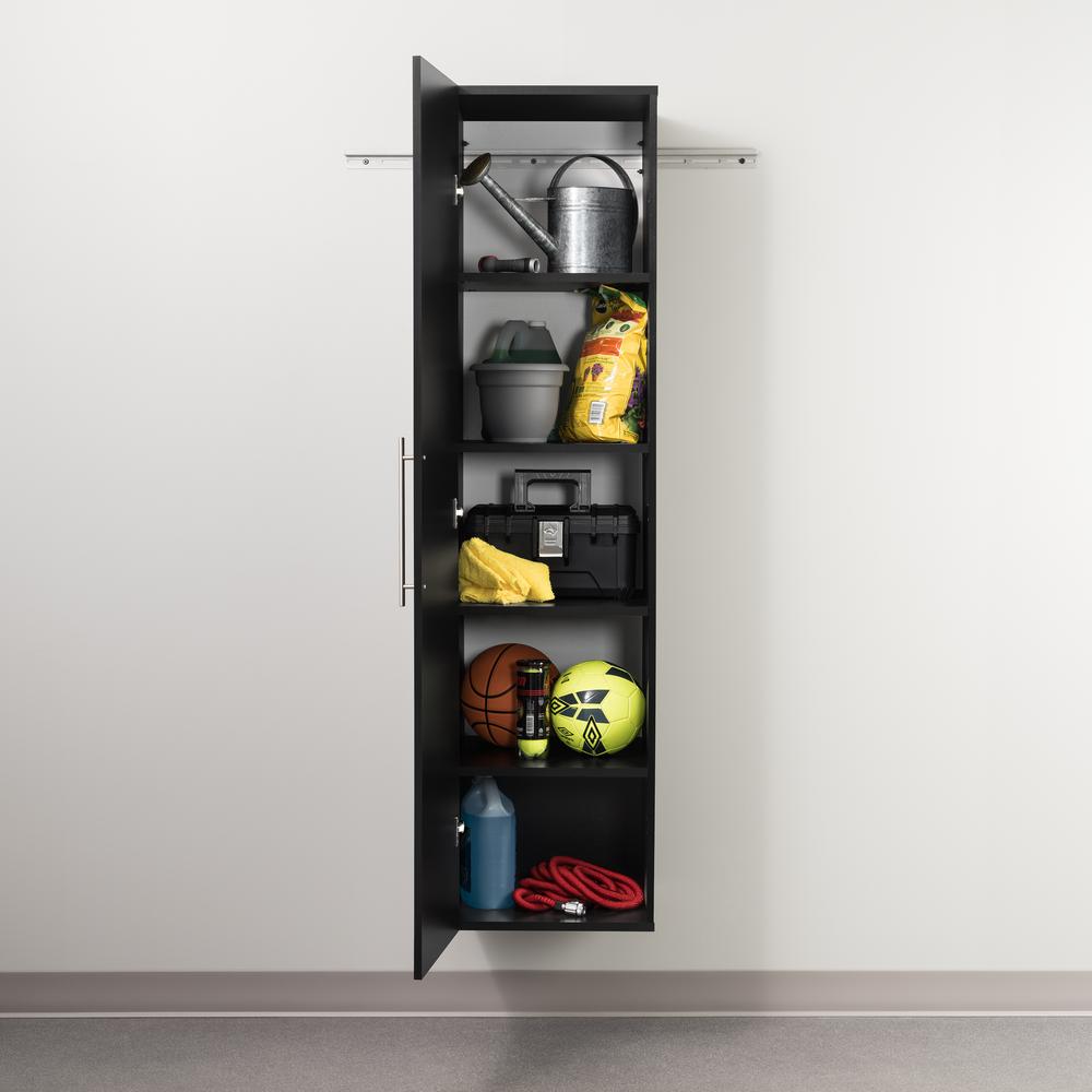HangUps 18 inch Narrow Storage Cabinet, Black. Picture 9