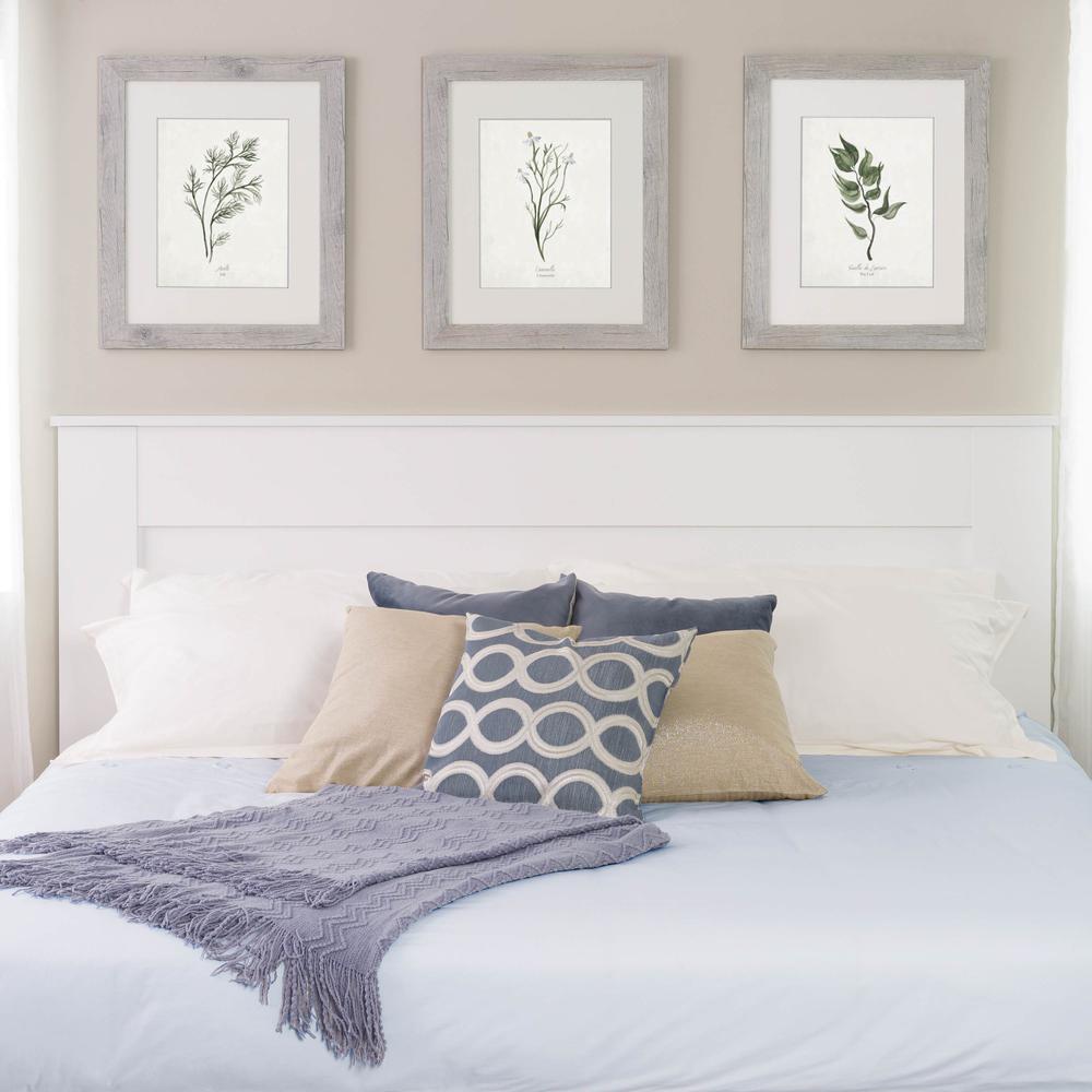 King Flat Panel Headboard, White. Picture 4
