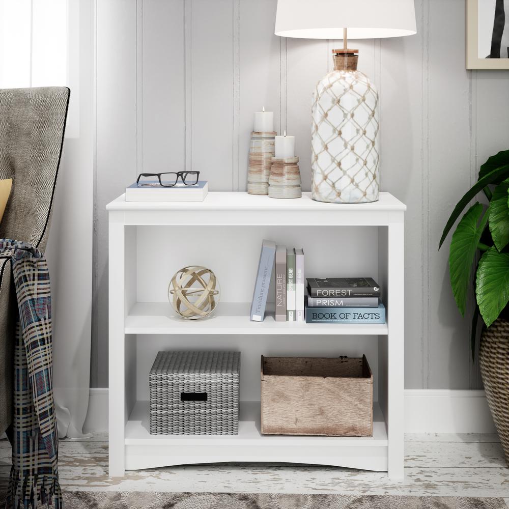 2-shelf Bookcase, White. Picture 10