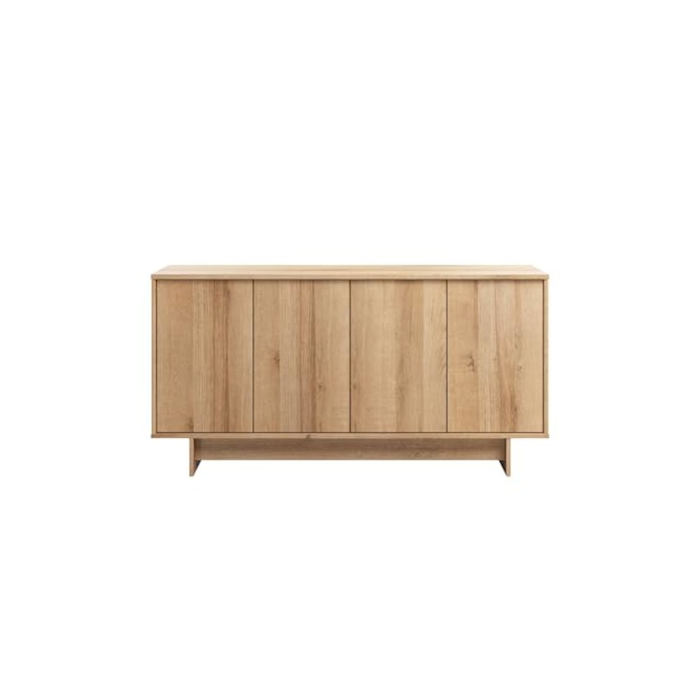 Finnley Sideboard Cabinet Buffet Natural Oak Engineered Wood with Storage. Picture 12