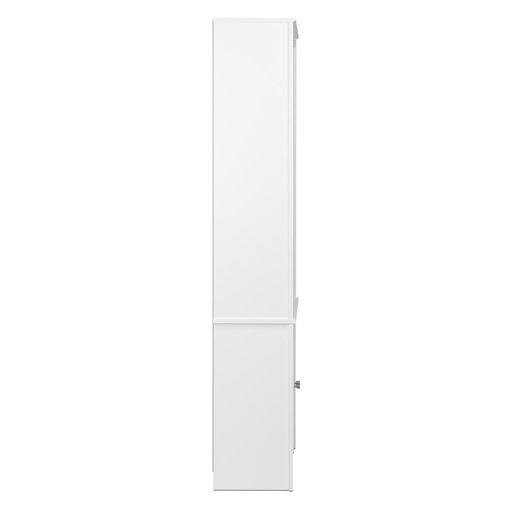 Tall Bookcase with 2 Shaker Doors, White. Picture 9