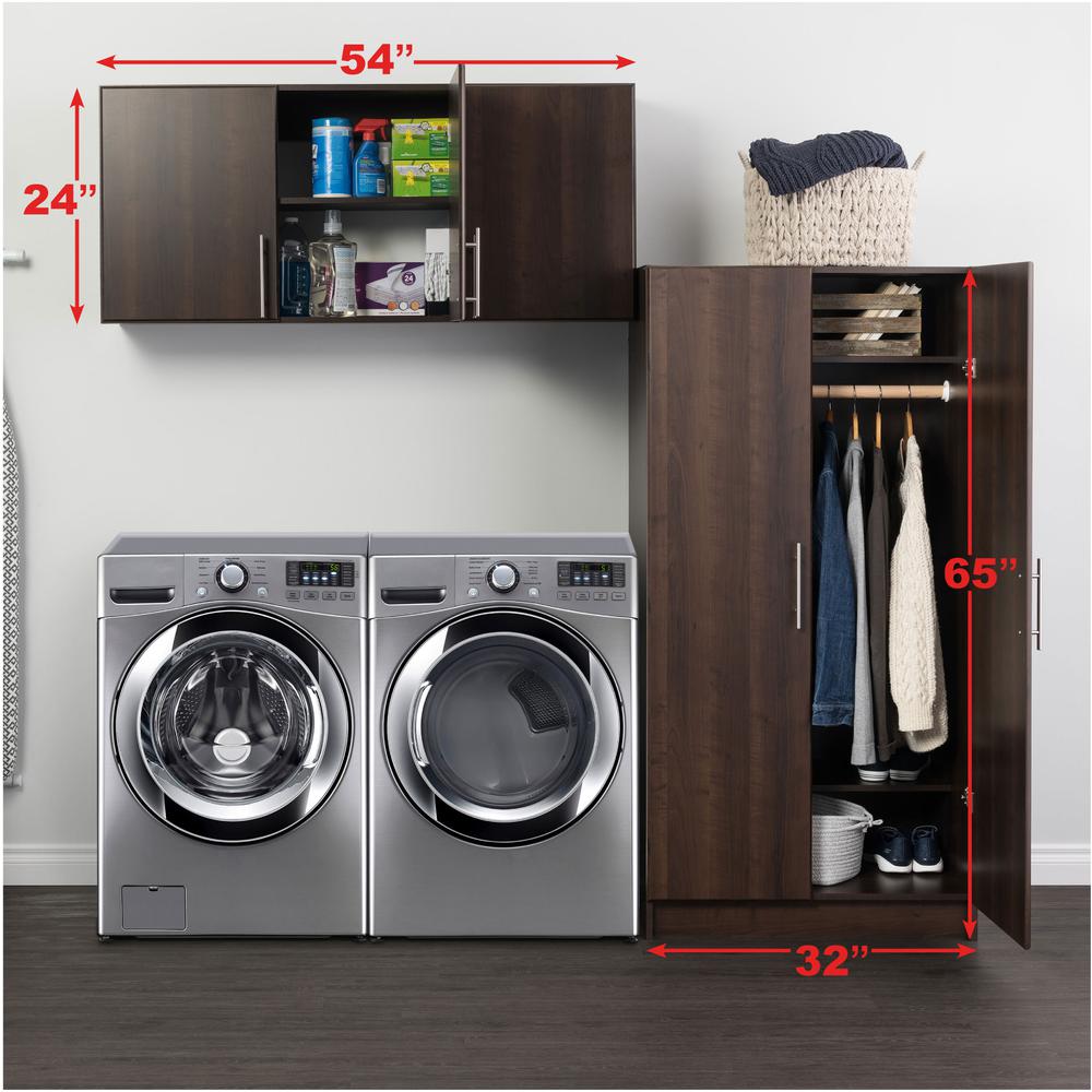 Elite 86" Storage Cabinet Set E - 2 pc - Espresso. Picture 4