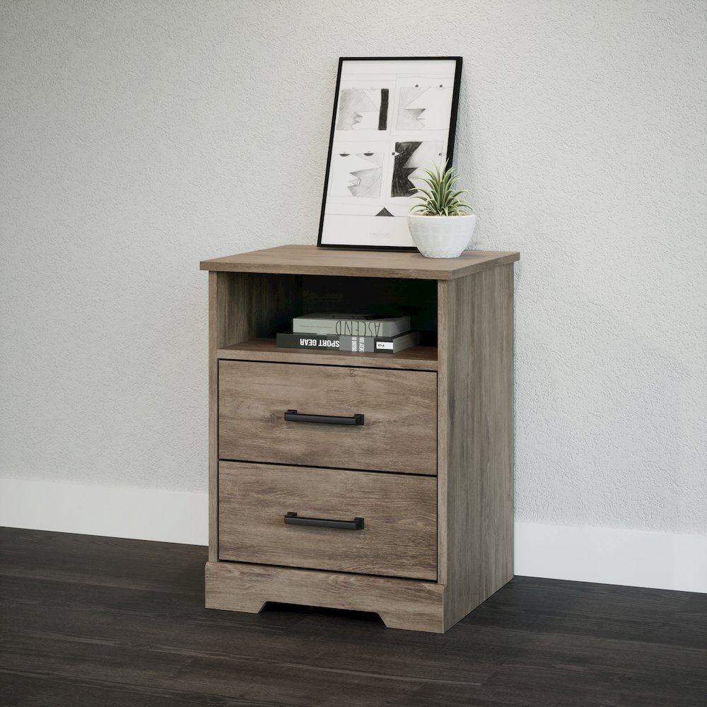Nightstand Bedside Table, Brown Nightstand for Bedroom. Picture 6