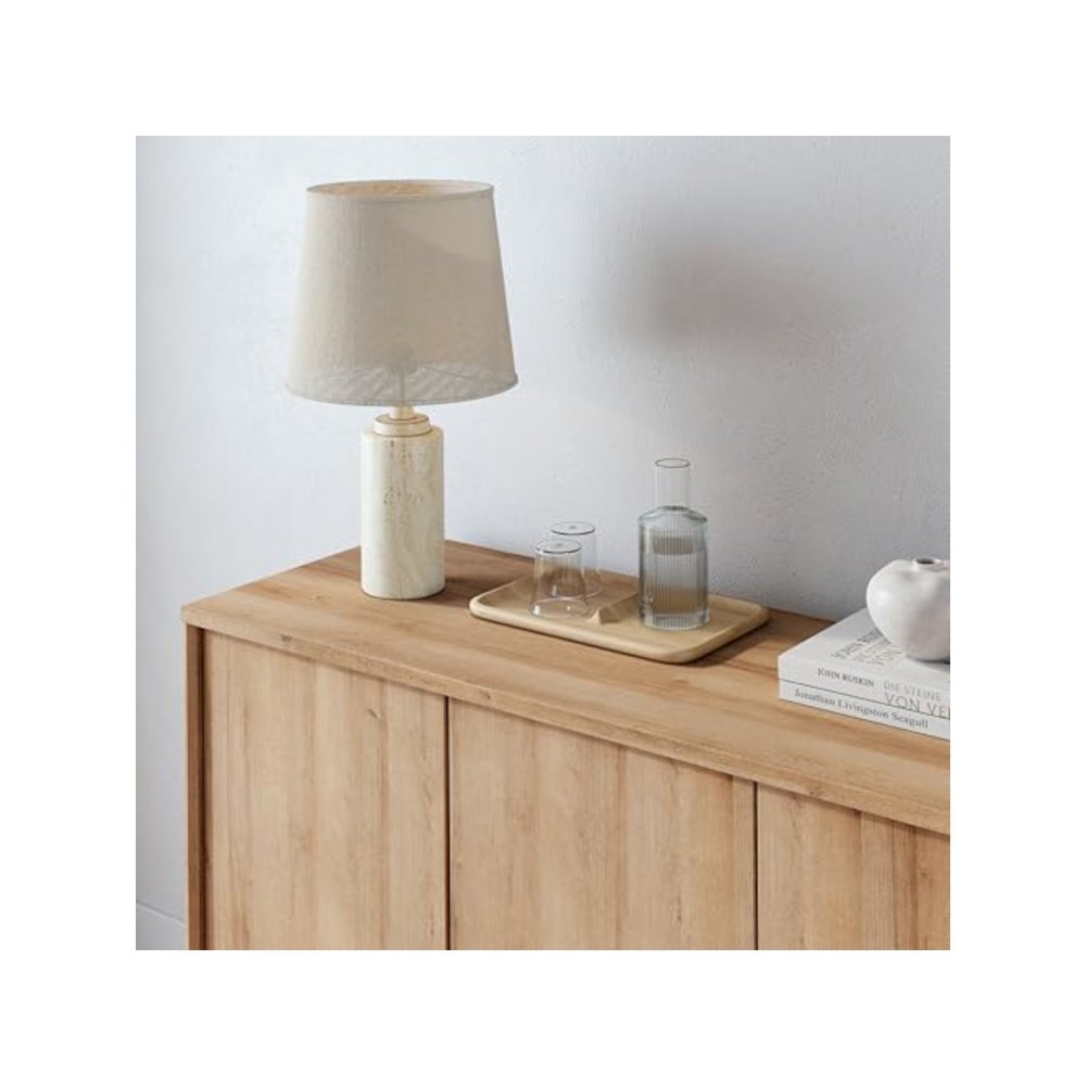 Finnley Sideboard Cabinet Buffet Natural Oak Engineered Wood with Storage. Picture 11
