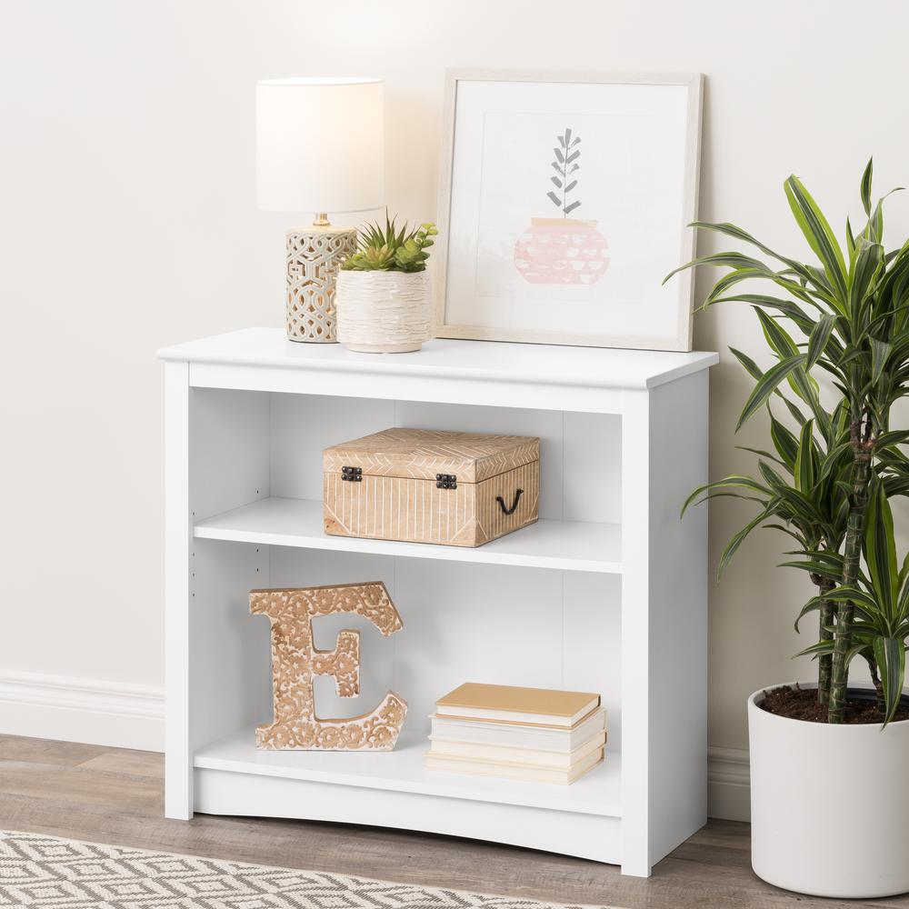 2-shelf Bookcase, White. Picture 6