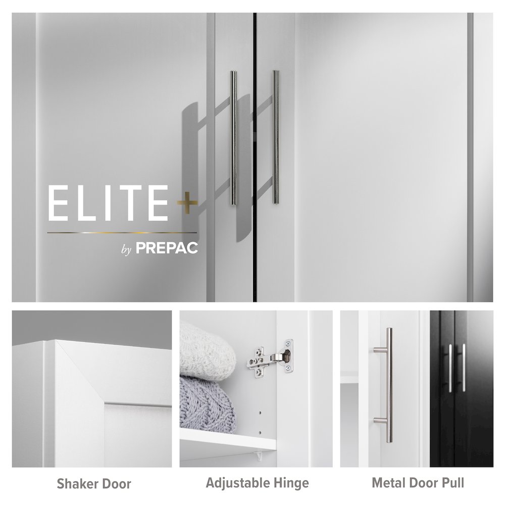 Elite Accent Cabinet with Panel Doors, White Storage Cabinet, Bathroom Cabinet. Picture 7