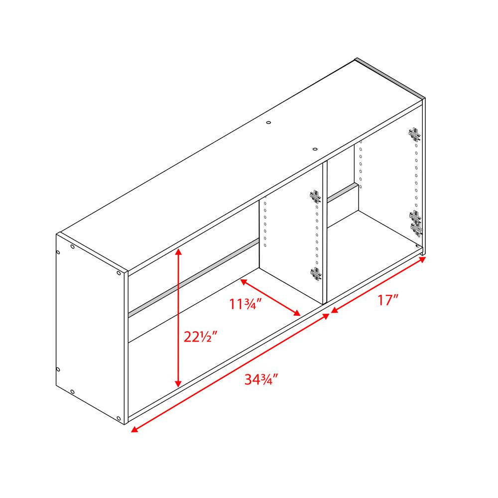 Elite 54 inch Wall Cabinet, Drifted Gray. Picture 6