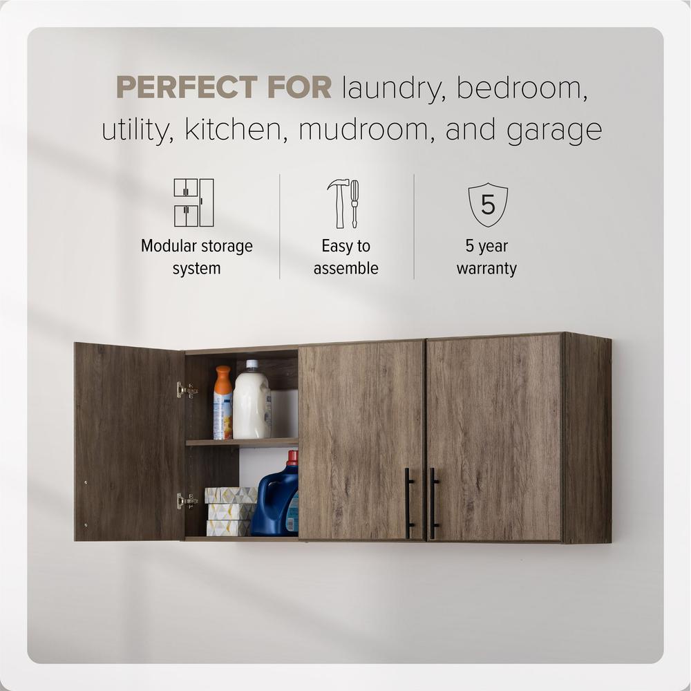 Elite 54 inch Wall Cabinet, Drifted Gray. Picture 12
